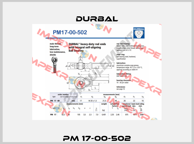 PM 17-00-502 Durbal