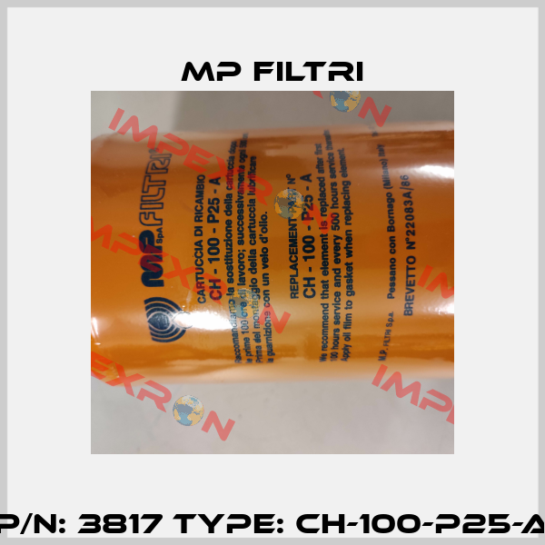 P/N: 3817 Type: CH-100-P25-A MP Filtri