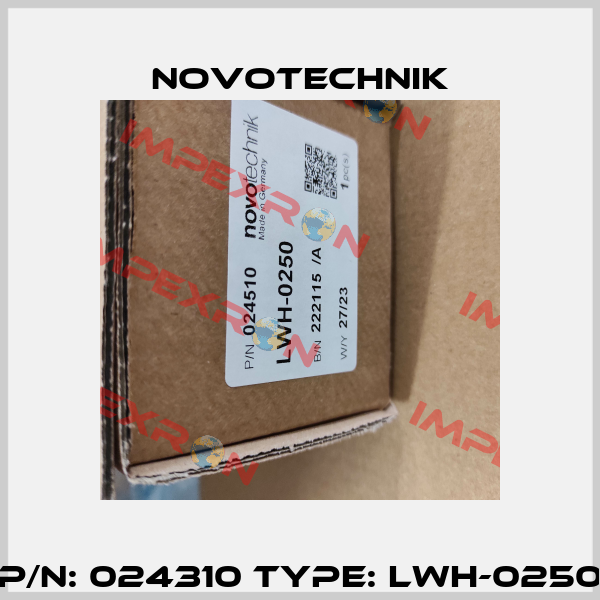 P/N: 024310 Type: LWH-0250 Novotechnik