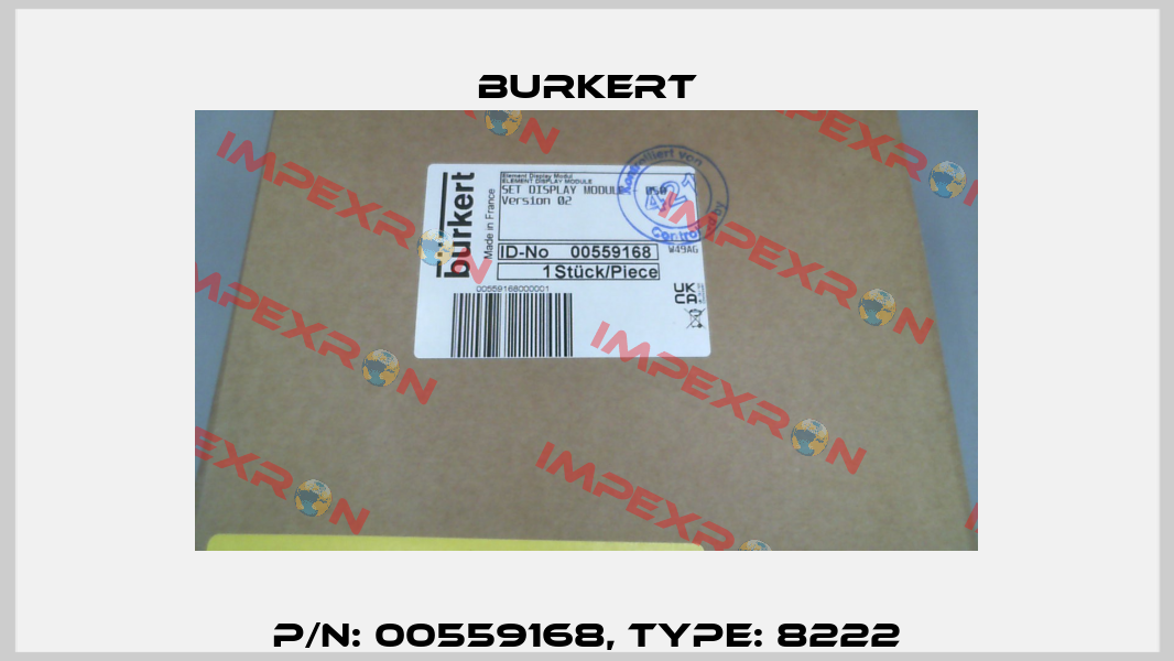 p/n: 00559168, Type: 8222 Burkert